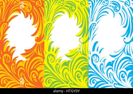 Saisonale color frames Vector Illustration Stock Vektor