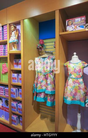 Inneneinrichtung des American Girl Place Store, Rockefeller Center, NYC Stockfoto