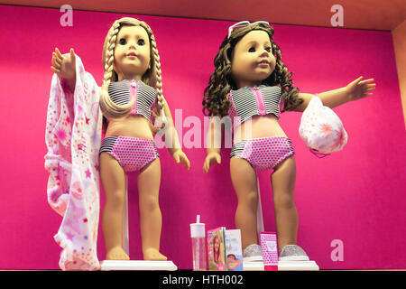 Inneneinrichtung des American Girl Place Store, Rockefeller Center, NYC Stockfoto