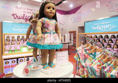 Inneneinrichtung des American Girl Place Store, Rockefeller Center, NYC Stockfoto