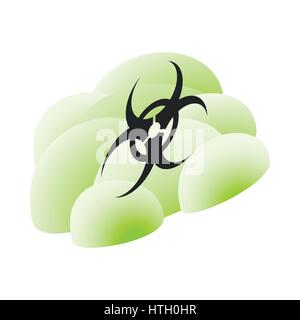 Biohazard-Symbol auf einem Cloud-Symbol Stock Vektor