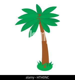 Tropischer Palmen Baumsymbol, isometrischen 3d Stil Stock Vektor