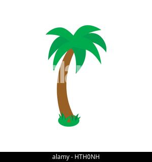 Tropischer Palmen Baumsymbol, isometrischen 3d Stil Stock Vektor