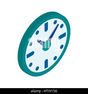 Wand-Uhr-Symbol, isometrischen 3d Stil Stock Vektor