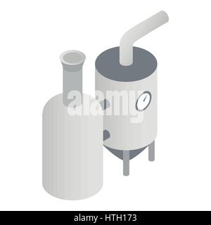Moderne Brauerei Symbol, isometrischen 3d Stil Stock Vektor