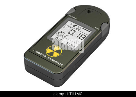 Strahlung Dosimeter Closeup, 3D rendering Stockfoto