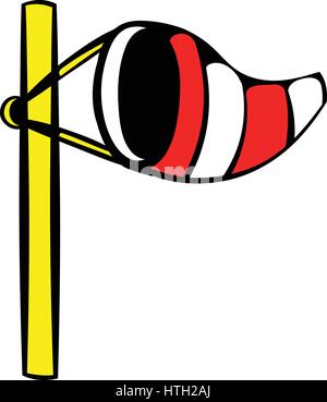 Windsack am Golfplatz-Symbol, Symbol-cartoon Stock Vektor