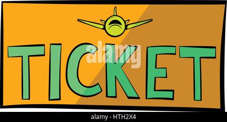 Tickets Ebenensymbol, Symbol cartoon Stock Vektor