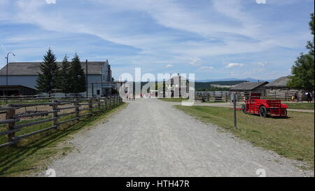 Fort Steele Eingang, wichtigste vorne weg, BC Kanada Stockfoto