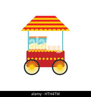 Popcorn-Einkaufswagen-Symbol Stock Vektor