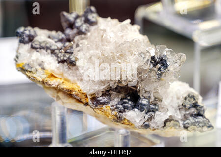 Baryt mineralischen Baryte Goethitgruppen Stockfoto