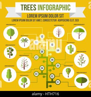 Baum Infografik, flachen Stil Stock Vektor