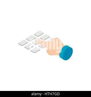 Drücken Sie ATM EPP Tastatursymbol, isometrischen 3d Stil Stock Vektor