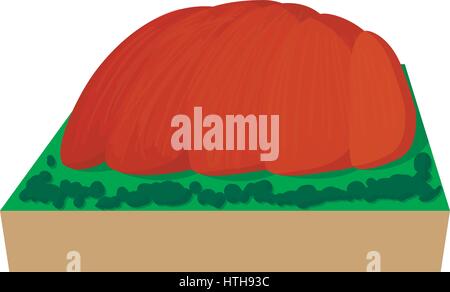 Ayers Rock, Australien Symbol, Cartoon-Stil Stock Vektor