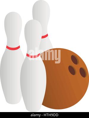 Bowling-Symbol, isometrischen 3d Stil Stock Vektor