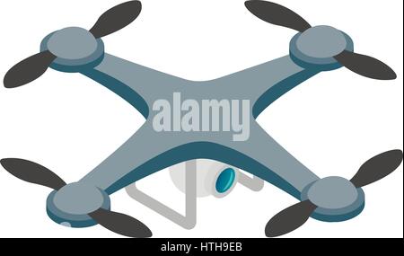 Quadrocopter-Symbol, isometrischen 3d Stil Stock Vektor