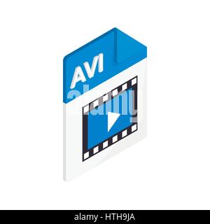 AVI-Symbol, isometrischen 3d Stil Stock Vektor