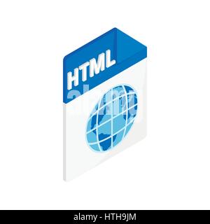 HTML-Symbol, isometrischen 3d Stil Stock Vektor
