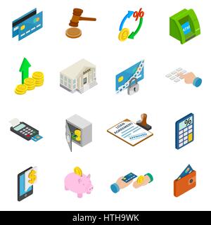 Kredit Icons set Stock Vektor