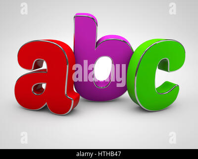 Farbige Buchstaben ABC Stockfoto