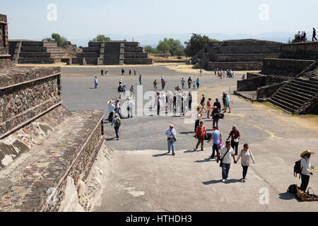 Teotihuacan historischen Komplex, das Tal von Mexiko, Mexico. Stockfoto