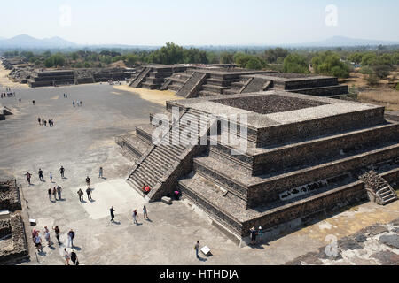 Teotihuacan historischen Komplex, das Tal von Mexiko, Mexico. Stockfoto