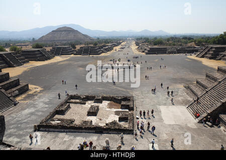 Teotihuacan historischen Komplex, das Tal von Mexiko, Mexico. Stockfoto