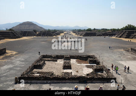 Teotihuacan historischen Komplex, das Tal von Mexiko, Mexico. Stockfoto