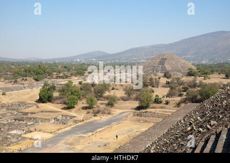 Teotihuacan historischen Komplex, das Tal von Mexiko, Mexico. Stockfoto