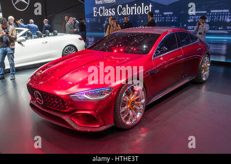 Mercedes AMG GT Concept Hybrid-Auto am 87. Genfer Automobil-Salons Genf Schweiz 2017 Stockfoto