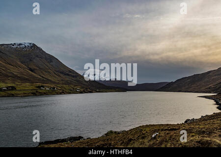 Blick Richtung Sligachan aus Peinachorrain Stockfoto