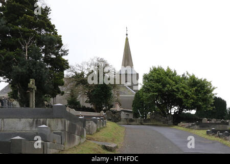 Knockbreda Friedhof in Belfast, Nordirland. Der Friedhof ist mit Knockbrdea-Pfarrkirche in das frühe achtzehnte Jahrhundert verbunden. Stockfoto