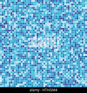 Blauen Swimmingpool Mosaik Hintergrund. Strukturierten Hintergrund Stock Vektor