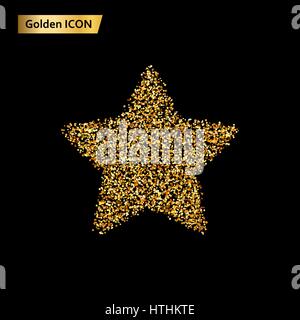 Symbol-Stars der goldenen Kreis. Vektor-illustration Stock Vektor