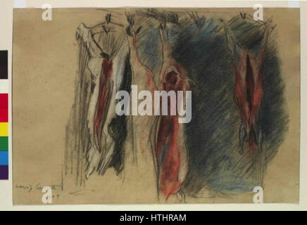 Lovis Corinth 21. (7) 1858-17. (7) 1925 - Studie Vyvrzenych vepru Stockfoto