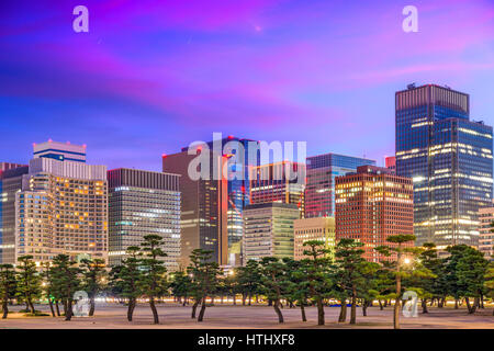 Chiyoda Ward Skyline von Tokyo, Japan. Stockfoto