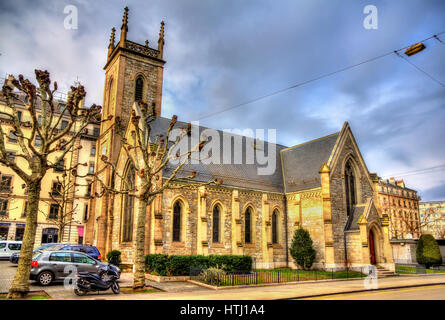 Englische Kirche der Heiligen Dreifaltigkeit in Genf, Schweiz Stockfoto