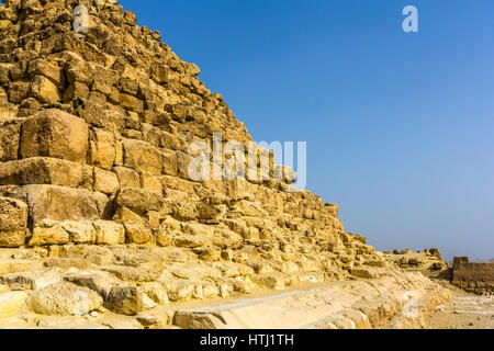 Details der Pyramide von Henutsen (G1-c) in Gizeh - Ägypten Stockfoto