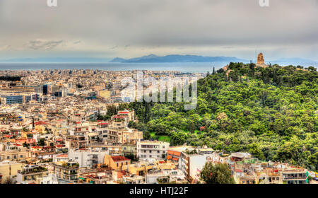 Ansicht des Philopappos Denkmal auf Mouseion Hill in Athen, Griechenland Stockfoto