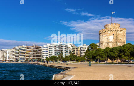 Weißer Turm von Thessaloniki in Griechenland Stockfoto