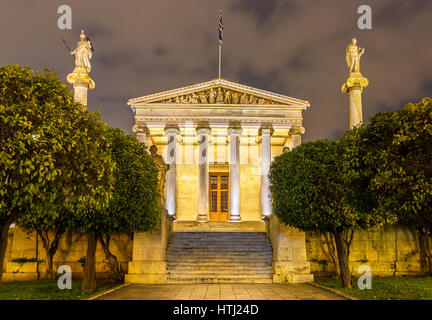 Das Hauptgebäude der Akademie von Athen, Griechenland Stockfoto