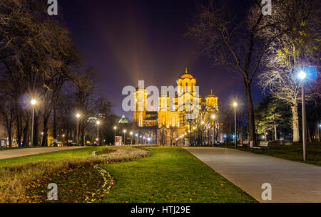 Blick auf St.-Markus-Kirche von Tasmajdan Park in Belgrad - Serbien Stockfoto