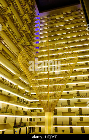 Innere des Hyatt Regency Hotel Atlanta, Georgia, USA Stockfoto