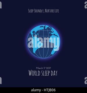 Erde auf dunkelblauem Hintergrund. Stock Vektor