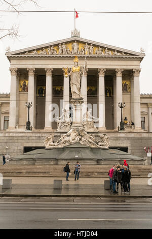 Parlamentsgebäude, Wien, Österreich, Europa. Stockfoto