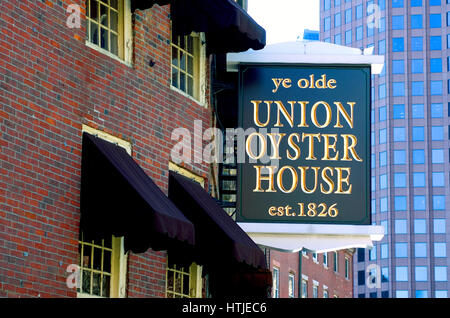 Die historischen Union Oyster House - Innenstadt von Boston, Massachusetts Stockfoto