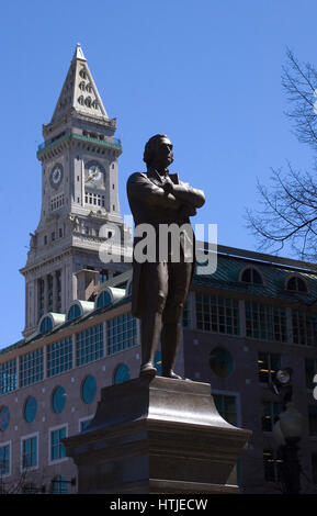 John Adams-Statue in der Innenstadt von Boston, Massachusetts in Faneuil Hall Marketplace Stockfoto