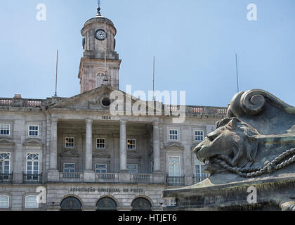 Aktien Börsen Palast, Haus des kommerziellen Vereinigung von Porto Stockfoto