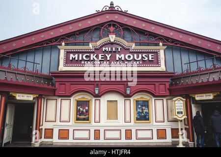 Mickey Mouse Haus in Disneyland, Paris, Frankreich. Stockfoto