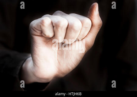 American Sign Language (ASL) ist die vorherrschende Gebärdensprache der Gehörlosen Gemeinschaften in den Vereinigten Staaten und den meisten anglophonen Kanada. Stockfoto